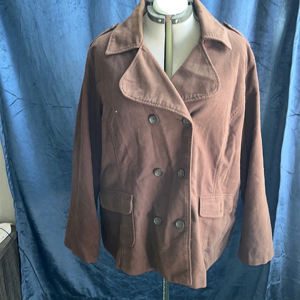Corduroy pea coat